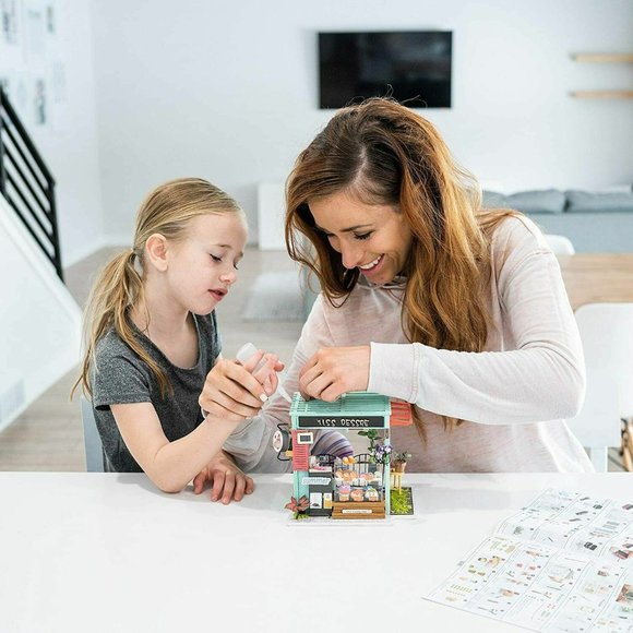 Robotime DIY House Ice Cream Station Furniture Miniature Wooden Dollhouse - Picture 2 of 6